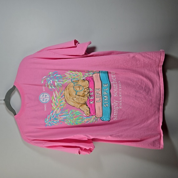 Simply Southern Tops - Simply Southern Pink Dog Short Sleeve Tshirt